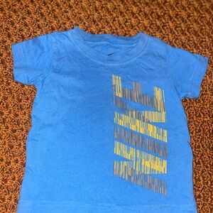 Nike Kids Blue and Yellow Graphic Tee
